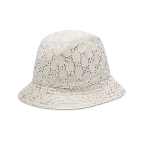 white gucci cap|white gucci bucket hat.